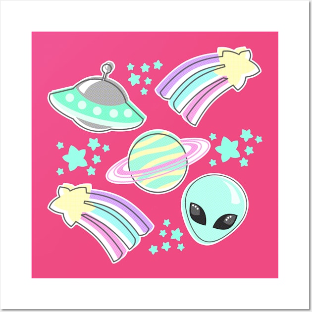 In Space You're Adorable Wall Art by LeighWortley